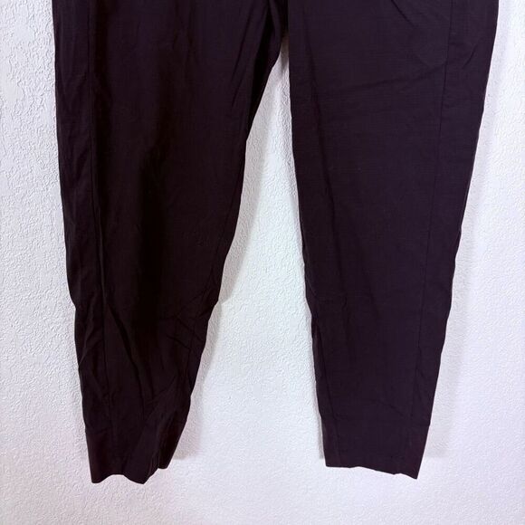 Athleta Ankle Jogger Nylon Pull On Pants Black w/ Zipper Pockets Size 10 - Picture 3 of 10